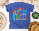 Learning ABCD Rocks graphic tee in Flo Blue