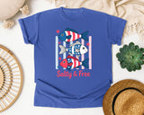 Salty And Free graphic tee in Flo Blue