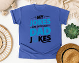 My Jokes Are Officially Dad Jokes graphic tee in Flo Blue