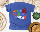 After School Crew graphic tee in Flo Blue