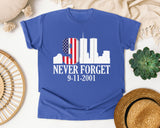Never Forget White 4 graphic tee in Flo Blue