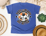 Dads With Beards Are Better Black graphic tee in Flo Blue