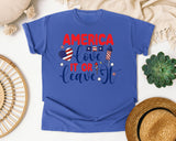 America Love It Or Leave It graphic tee in Flo Blue