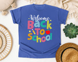 Welcome Back To School Apple graphic tee in Flo Blue