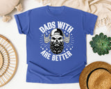 Dads With Beards Are Better White graphic tee in Flo Blue