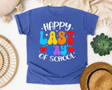 Happy Last Day Of School graphic tee in Flo Blue