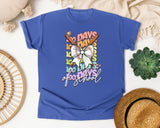 100 Days Of School Baseball graphic tee in Flo Blue