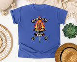 Master Of The Meat Dad Brown 2 graphic tee in Flo Blue