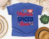 Merica Spiced Rum graphic tee in Flo Blue