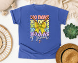 100 Days Of School Softball graphic tee in Flo Blue