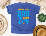 Proud New Dad It's A Boy graphic tee in Flo Blue