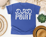 Dad Bod On Point White 2 graphic tee in Flo Blue