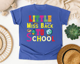 Little Miss Back To School Bright graphic tee in Flo Blue