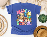Ready Fur School Puppies graphic tee in Flo Blue