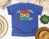 Best Dad Ever Grey 2 graphic tee in Flo Blue