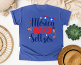 Merica Hard Seltzer graphic tee in Flo Blue
