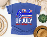 4th Of July Independence Day graphic tee in Flo Blue