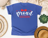 Proud Father White 4 graphic tee in Flo Blue