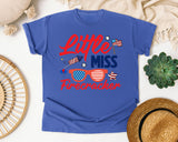 Little Miss Firecracker Red 2 graphic tee in Flo Blue