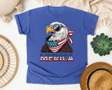 Merica Grey 2 graphic tee in Flo Blue