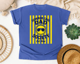 Summer Cool Dad Society Yellow 2 graphic tee in Flo Blue