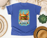 Grill Master Dad Grey graphic tee in Flo Blue