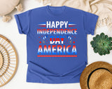 Happy Independence Day America graphic tee in Flo Blue
