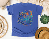 Proud Dad Since Day One Super Hero graphic tee in Flo Blue