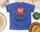 Sweet Land Of Liberty Navy graphic tee in Flo Blue