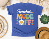Teacher Mode Off Daisy graphic tee in Flo Blue