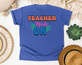 Teacher Mode On Bold graphic tee in Flo Blue