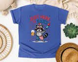 Just Here To Bang graphic tee in Flo Blue