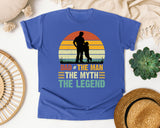 Dad The Man The Myth The Legend Black graphic tee in Flo Blue