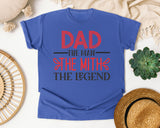 Dad The Man The Myth The Legend Pink 2 graphic tee in Flo Blue