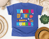 Teacher Of Tiny Humans Pencil graphic tee in Flo Blue