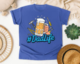 Dad Life Grey graphic tee in Flo Blue