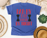 Dad By Day Gamer By Night White 3 graphic tee in Flo Blue