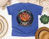 Everybody Chill Dad Is On The Grill Black graphic tee in Flo Blue