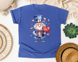 Uncle Sam With Heart graphic tee in Flo Blue