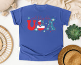 God Bless The USA Red graphic tee in Flo Blue