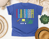 Classroom Cutie Stacked graphic tee in Flo Blue