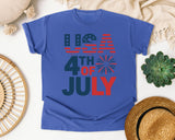 USA 4th Of July Navy graphic tee in Flo Blue