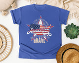 Home Of The Brave graphic tee in Flo Blue