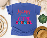 Happy Last Day Of Preschool graphic tee in Flo Blue