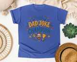 The Undisputed Dad Joke Champion graphic tee in Flo Blue