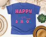 Happy Last Day Of Preschool Sparkle graphic tee in Flo Blue