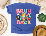 Bruh We Back Pencil graphic tee in Flo Blue