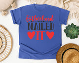 Fatherhood Nailed It White 3 graphic tee in Flo Blue