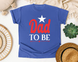 Dad To Be White 2 graphic tee in Flo Blue