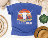 The Cool Dad graphic tee in Flo Blue